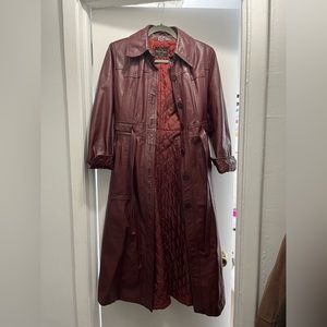 Vintage leather trench coat